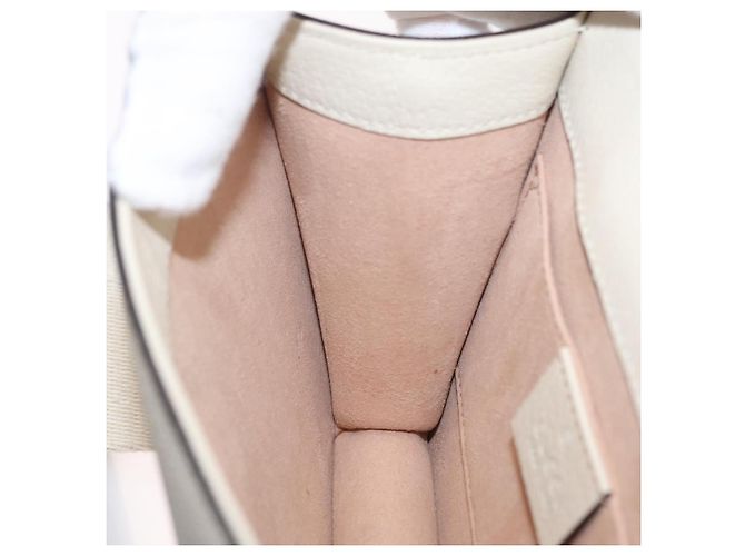 GUCCI Sherry Line Shoulder Bag Leather Ivory Gold - vista 27