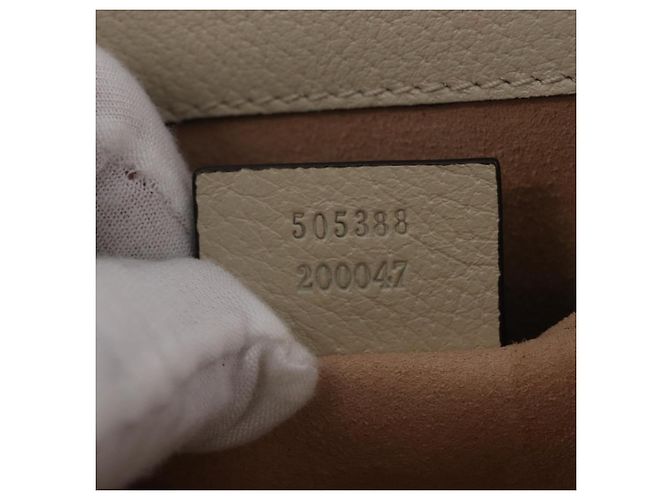 GUCCI Sherry Line Shoulder Bag Leather Ivory Gold - vista 29