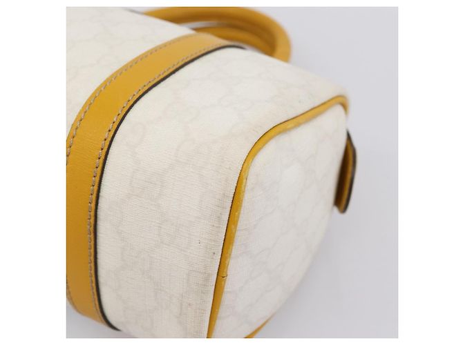 GUCCI GG Supreme Hand Bag PVC White Gold 193604 - vista 11
