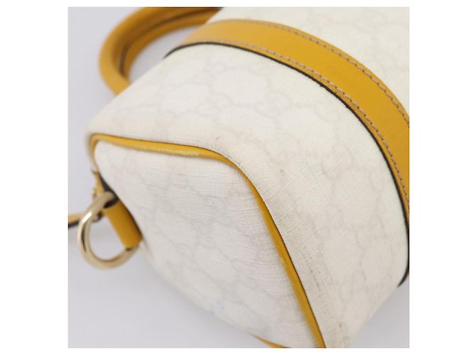 GUCCI GG Supreme Hand Bag PVC White Gold 193604 - vista 12