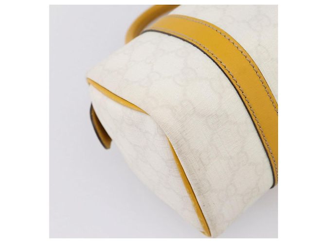 GUCCI GG Supreme Hand Bag PVC White Gold 193604 - vista 14