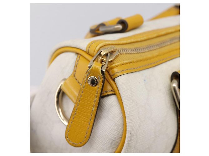 GUCCI GG Supreme Hand Bag PVC White Gold 193604 - vista 16