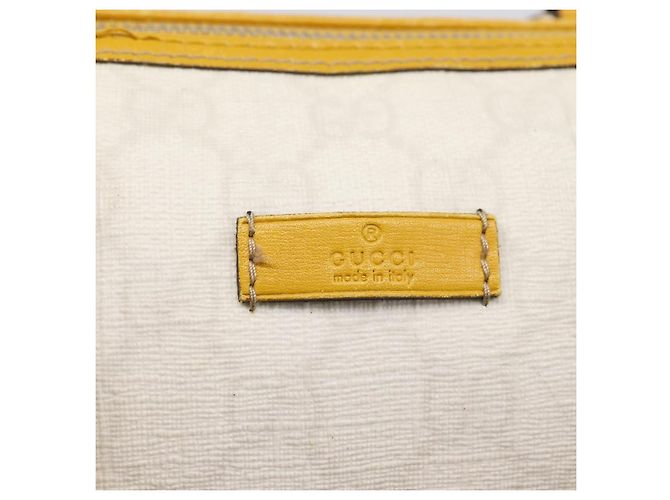 GUCCI GG Supreme Hand Bag PVC White Gold 193604 - vista 17