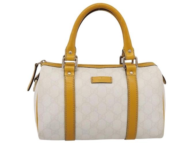 GUCCI GG Supreme Hand Bag PVC White Gold 193604 - vista 2