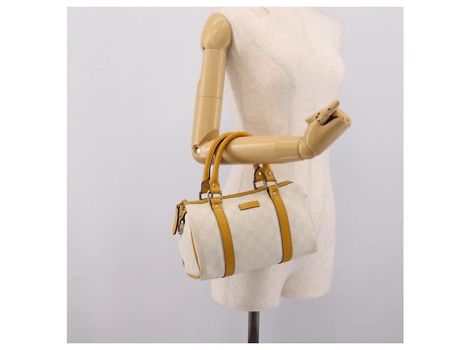 GUCCI GG Supreme Hand Bag PVC White Gold 193604 - vista 25