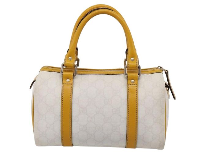 GUCCI GG Supreme Hand Bag PVC White Gold 193604 - vista 3