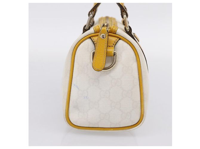 GUCCI GG Supreme Hand Bag PVC White Gold 193604 - vista 4