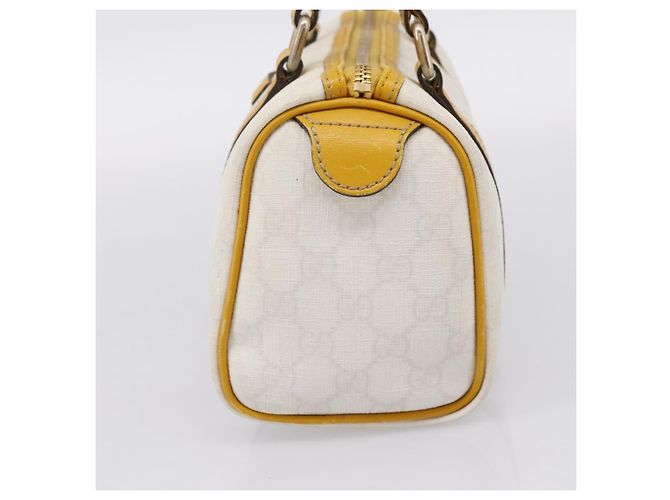 GUCCI GG Supreme Hand Bag PVC White Gold 193604 - vista 5
