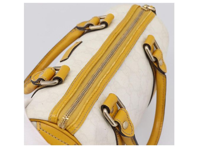 GUCCI GG Supreme Hand Bag PVC White Gold 193604 - vista 6