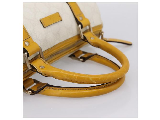 GUCCI GG Supreme Hand Bag PVC White Gold 193604 - vista 7