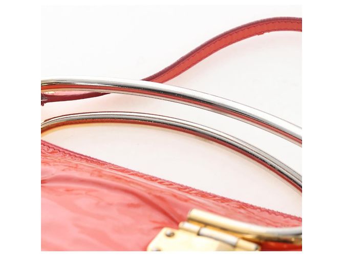 Miu Miu Hand Bag Patent leather 2way Orange Gold - vista 15