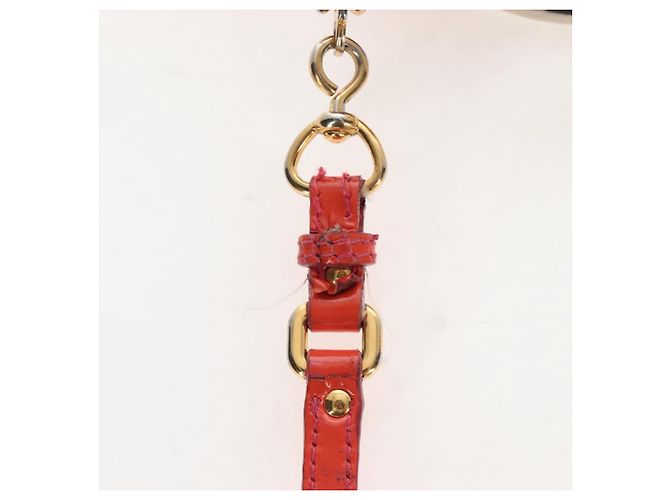 Miu Miu Hand Bag Patent leather 2way Orange Gold - vista 17