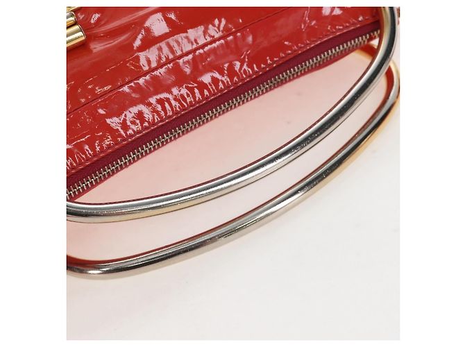 Miu Miu Hand Bag Patent leather 2way Orange Gold - vista 9