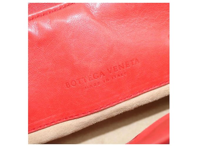 Bottega Veneta INTRECCIATO Hand Bag Leather Red Silver - vista 18