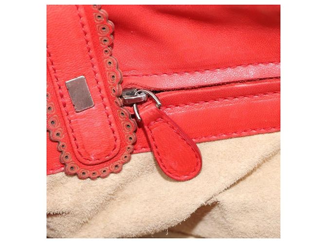 Bottega Veneta INTRECCIATO Hand Bag Leather Red Silver - vista 21