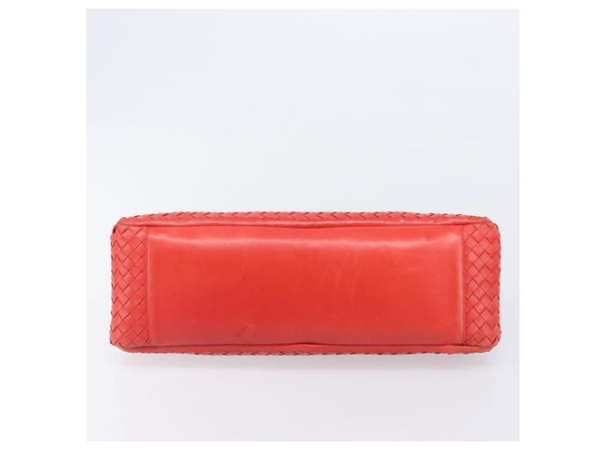 Bottega Veneta INTRECCIATO Hand Bag Leather Red Silver - vista 5