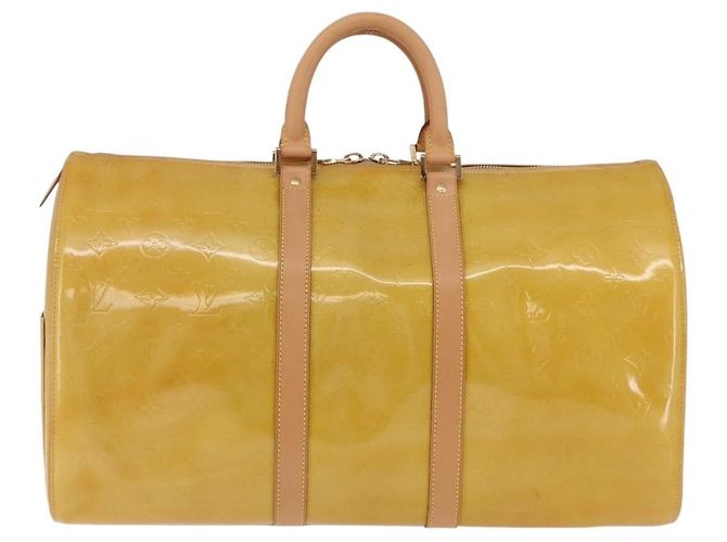 LOUIS VUITTON Monogram Vernis Mercer Boston Bag Beige M91000 LV - vista 13