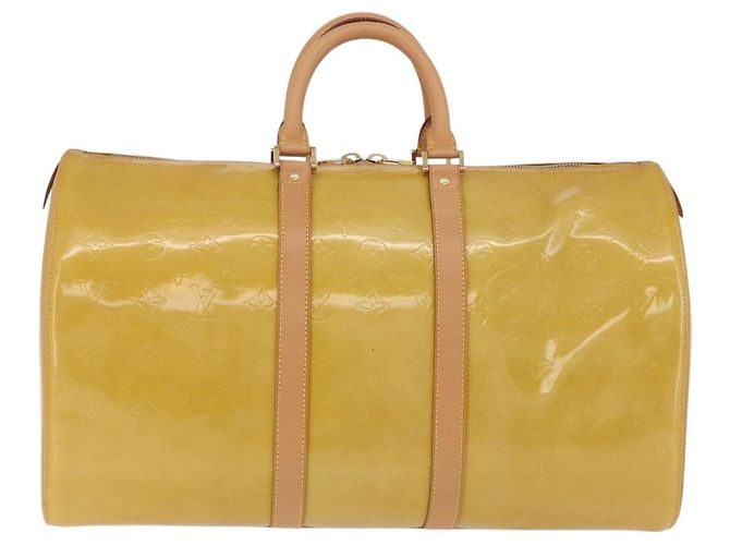 LOUIS VUITTON Monogram Vernis Mercer Boston Bag Beige M91000 LV - vista 2