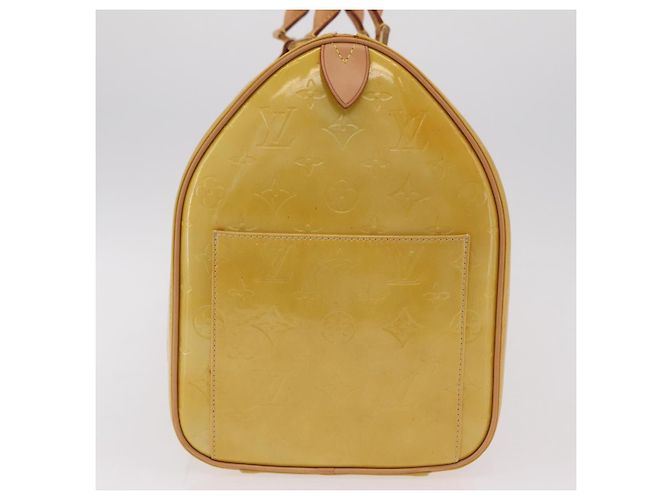 LOUIS VUITTON Monogram Vernis Mercer Boston Bag Beige M91000 LV - vista 5