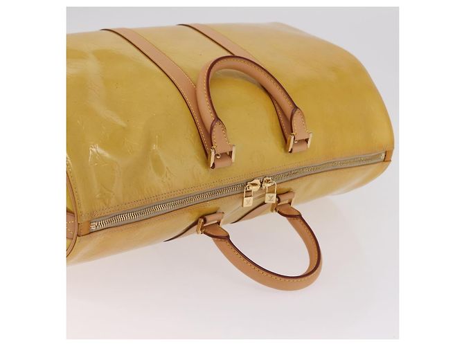 LOUIS VUITTON Monogram Vernis Mercer Boston Bag Beige M91000 LV - vista 8