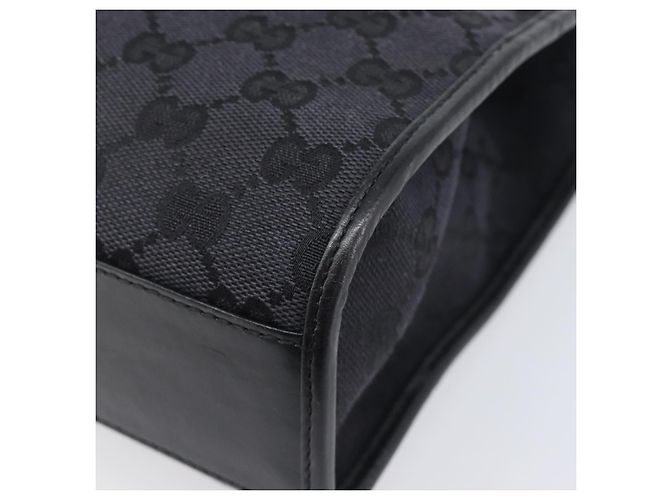 GUCCI GG Canvas Jackie Hand Bag Black Silver 002 1065 - vista 10