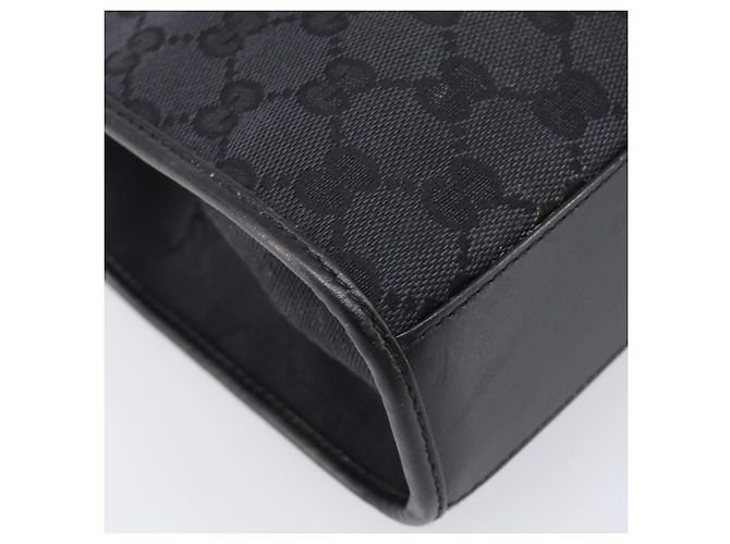 GUCCI GG Canvas Jackie Hand Bag Black Silver 002 1065 - vista 11