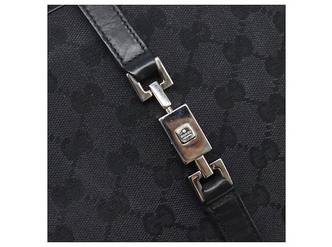 GUCCI GG Canvas Jackie Hand Bag Black Silver 002 1065 - vista 16