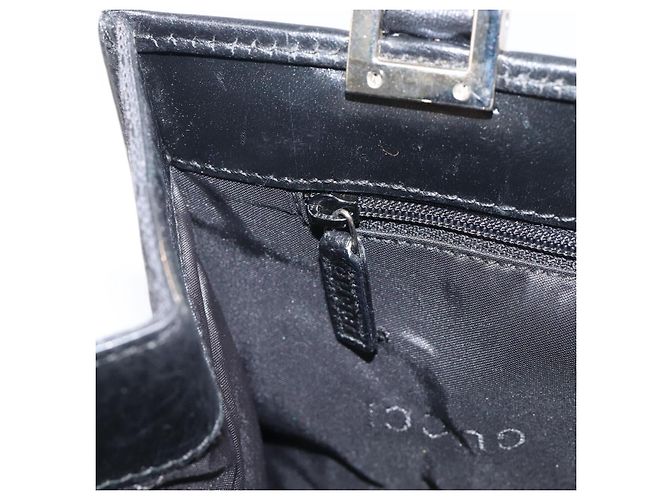 GUCCI GG Canvas Jackie Hand Bag Black Silver 002 1065 - vista 21