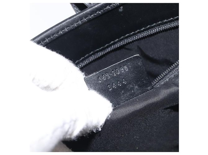 GUCCI GG Canvas Jackie Hand Bag Black Silver 002 1065 - vista 23