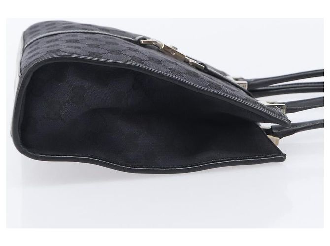 GUCCI GG Canvas Jackie Hand Bag Black Silver 002 1065 - vista 4