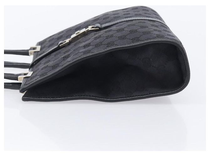 GUCCI GG Canvas Jackie Hand Bag Black Silver 002 1065 - vista 5