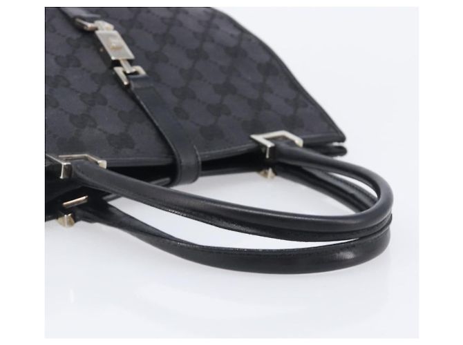 GUCCI GG Canvas Jackie Hand Bag Black Silver 002 1065 - vista 7