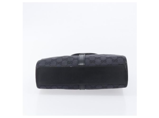 GUCCI GG Canvas Jackie Hand Bag Black Silver 002 1065 - vista 9