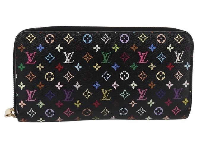 LOUIS VUITTON Monogram Multicolor Zippy Wallet Black M60243 LV - vista 13