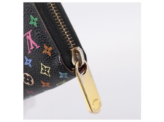 LOUIS VUITTON Monogram Multicolor Zippy Wallet Black M60243 LV - vista 8