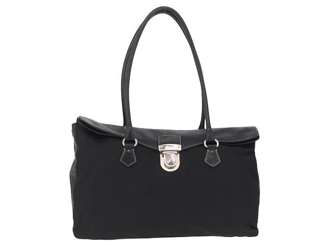 PRADA Tote Bag Nylon Black Silver BR1325 - Ansicht 13