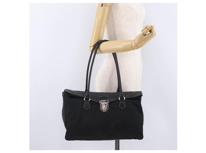 PRADA Tote Bag Nylon Black Silver BR1325 - Ansicht 30