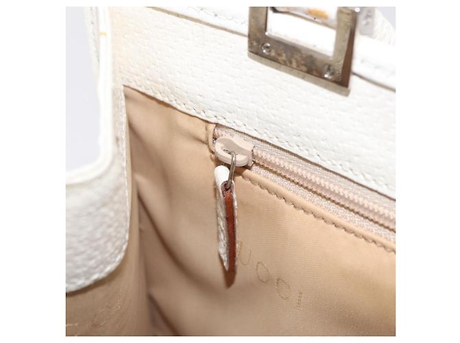 GUCCI Jackie Hand Bag Leather White Silver 002 1065 - vista 25