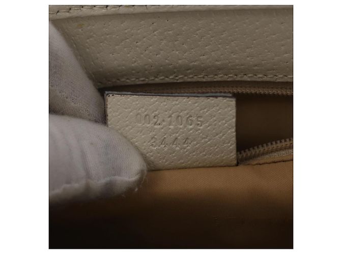 GUCCI Jackie Hand Bag Leather White Silver 002 1065 - vista 27