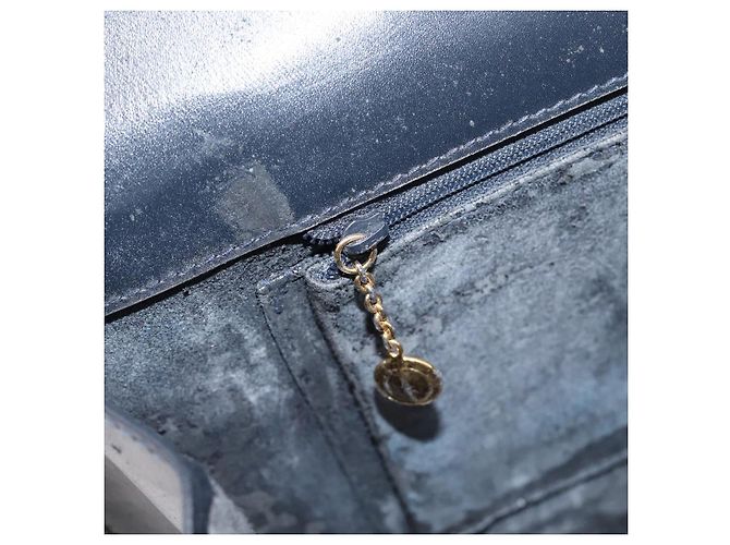 GUCCI Tote Bag Suede Navy Gold - vista 19