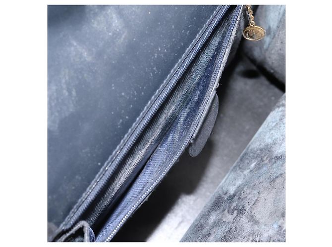 GUCCI Tote Bag Suede Navy Gold - vista 20