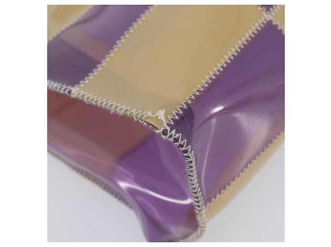 CHANEL Tote Bag Vinyl Beige Purple CC - vista 12