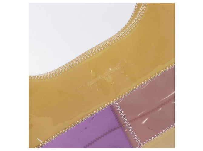 CHANEL Tote Bag Vinyl Beige Purple CC - vista 17