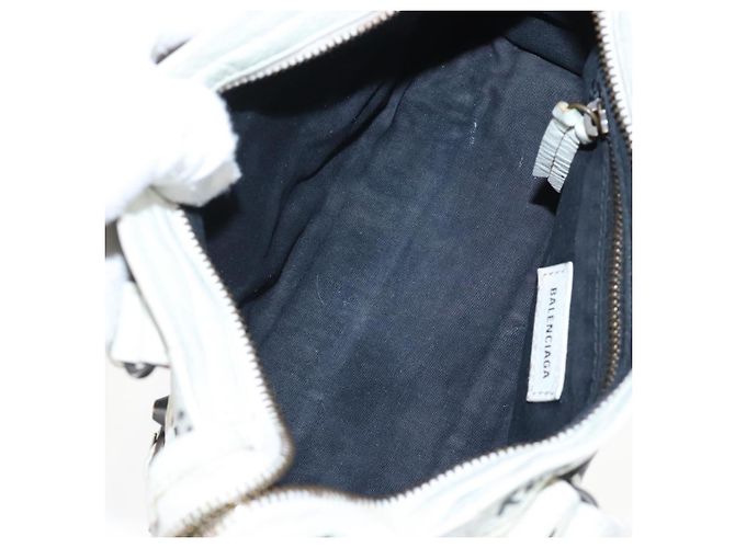 Balenciaga Graffiti The City Mini Bag Leather 2way White 300295 - vista 11