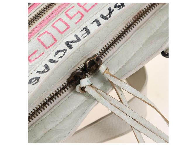 Balenciaga Graffiti The City Mini Bag Leather 2way White 300295 - vista 27