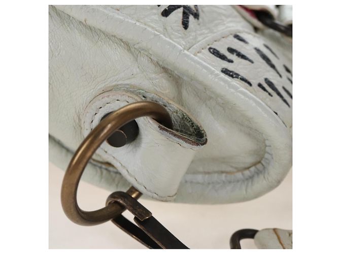 Balenciaga Graffiti The City Mini Bag Leather 2way White 300295 - vista 6