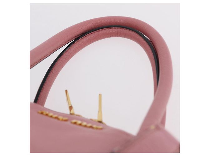 Miu Miu Hand Bag Leather 2way Pink Gold - vista 14