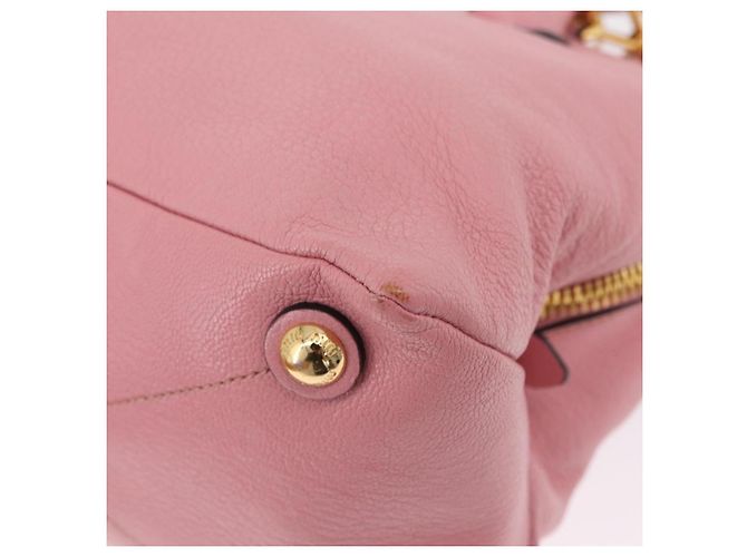 Miu Miu Hand Bag Leather 2way Pink Gold - vista 21