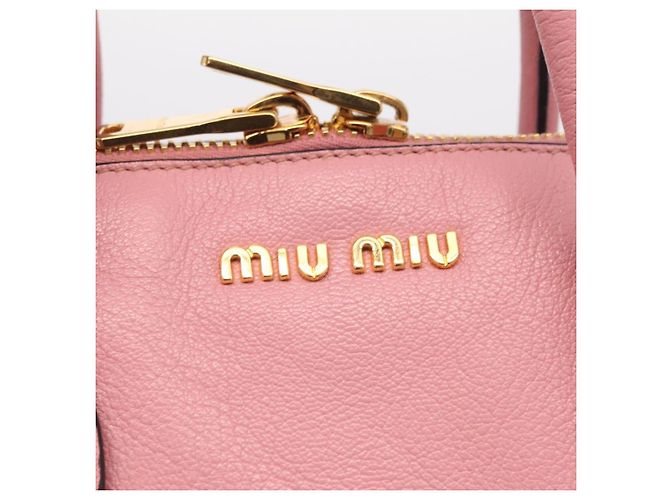 Miu Miu Hand Bag Leather 2way Pink Gold - vista 22