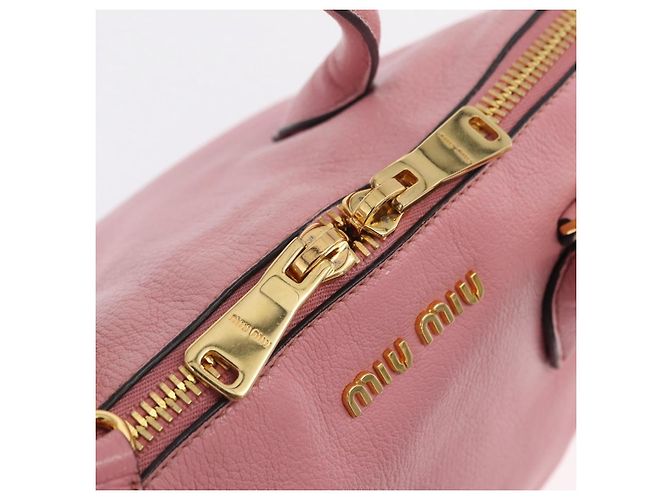 Miu Miu Hand Bag Leather 2way Pink Gold - vista 23